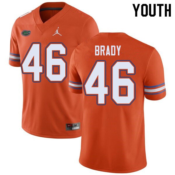 Jordan Brand Youth #46 John Brady Florida Gators College Football Jersey Orange